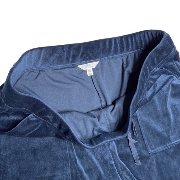 Time And Tru Velour Velvet Pants Midnight Blue Size XXL 20 - Picture 7 of 12
